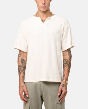 XXIII Open Neck T-Shirt Sand Lightweight Shirt