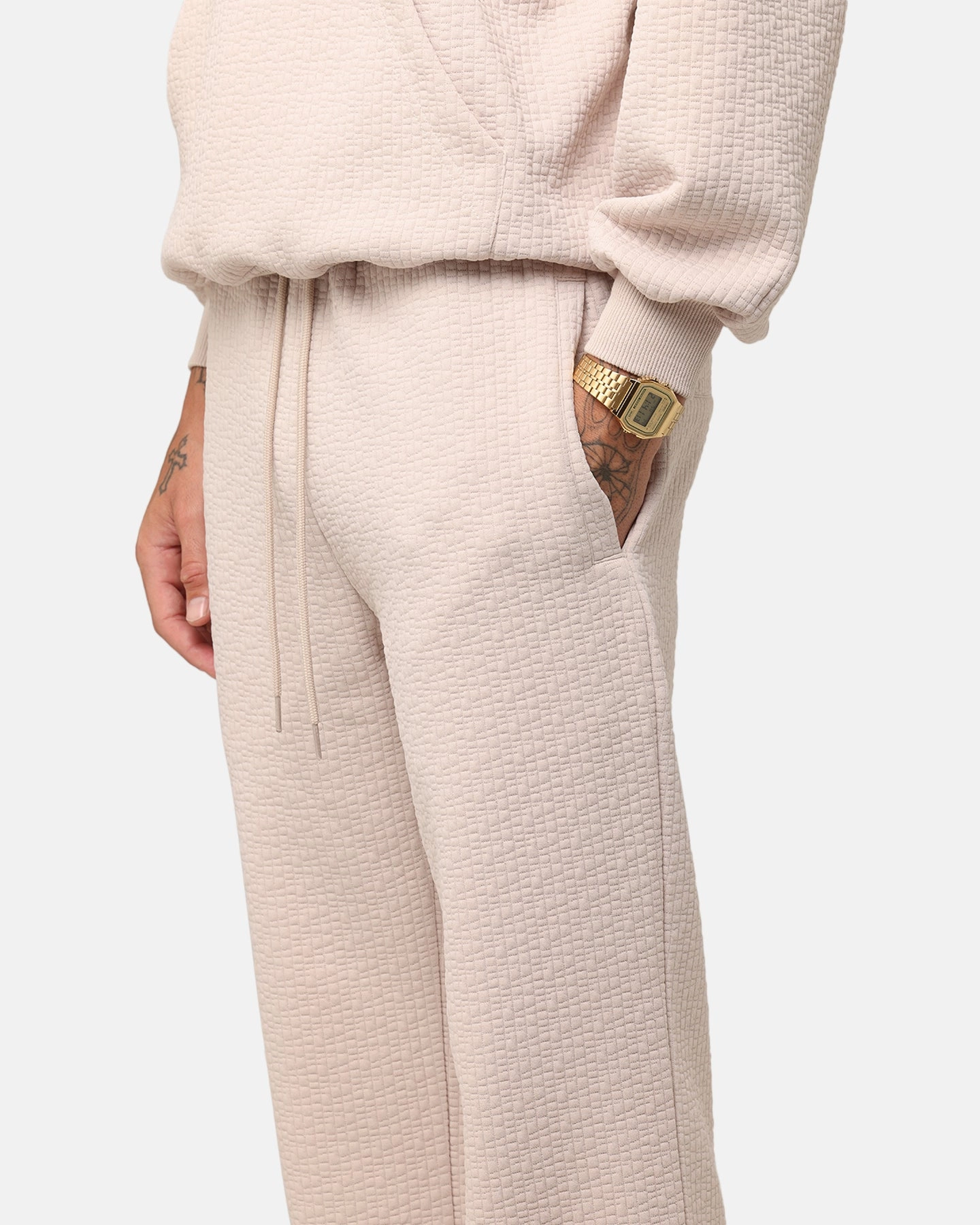 XXIII Pebble Textured Sweatpants Stone Comfy Essentials Wear
