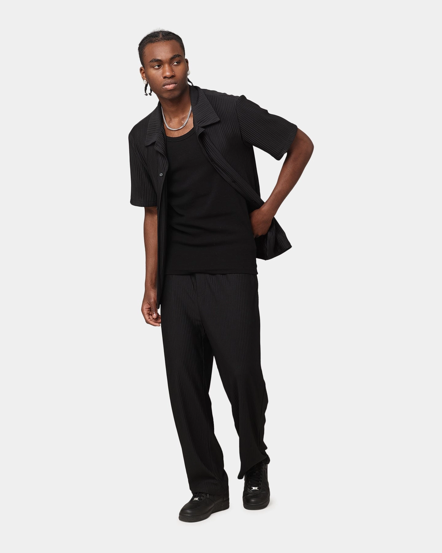 XXIII Pleated Pants Black Bootcut shape