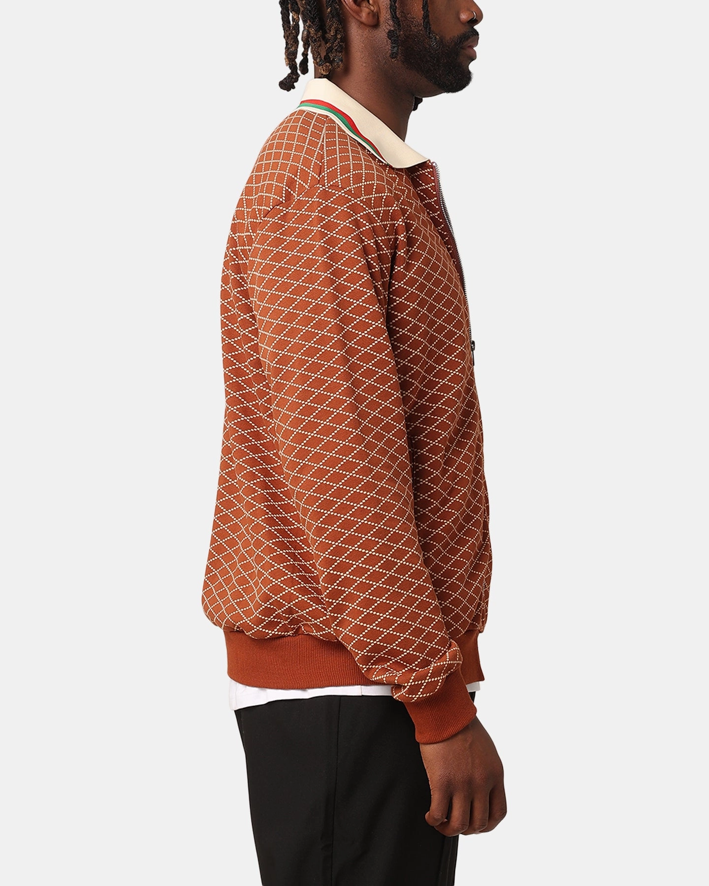 XXIII Printed Bomber Jacket Brown Light Padding Cravat