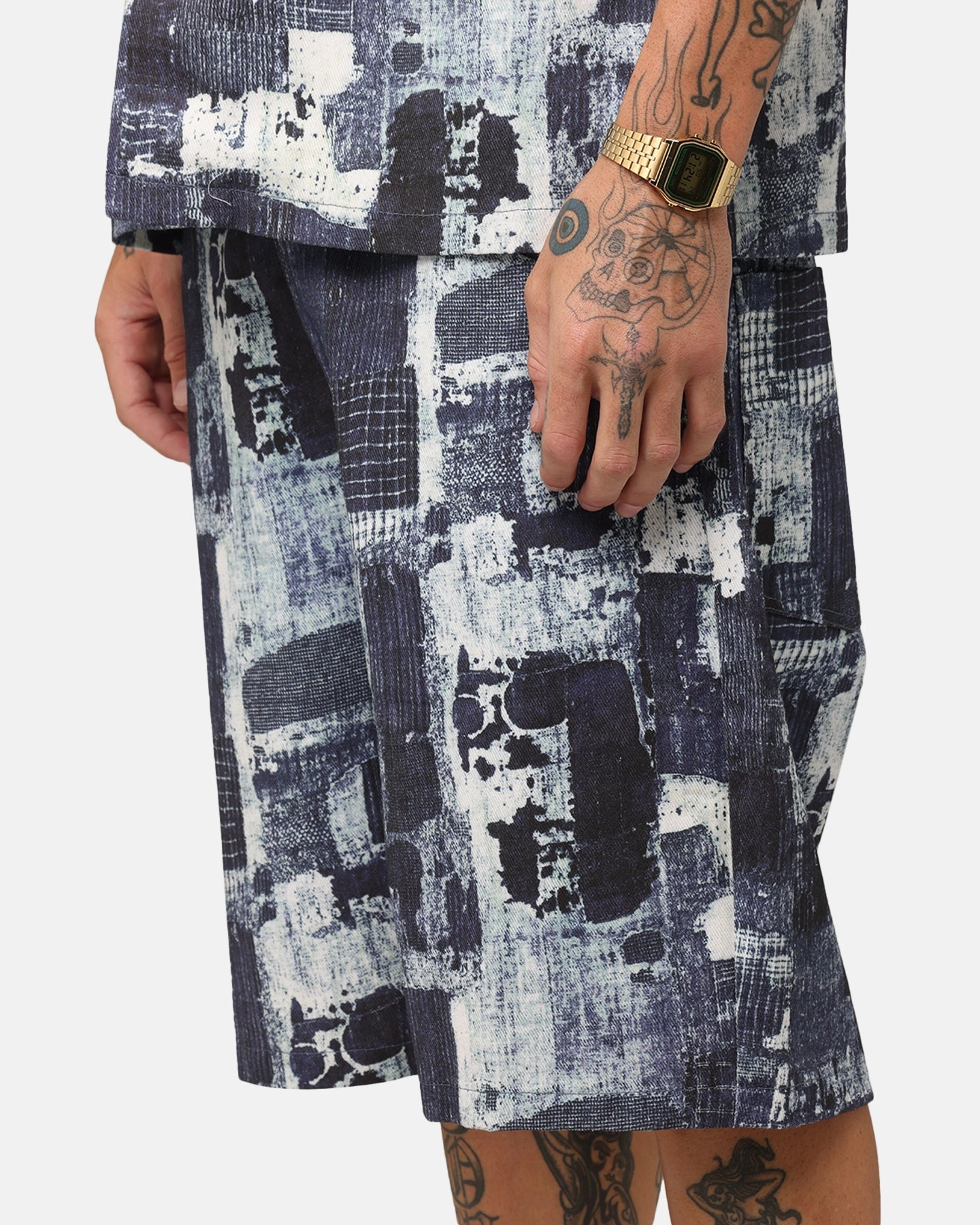 Quick Fit Sport Fit XXIII Printed Denim Patch Jorts Blue