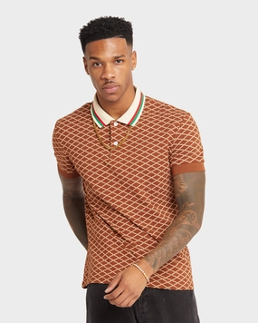 Flexible Collar Band XXIII Printed Polo Brown