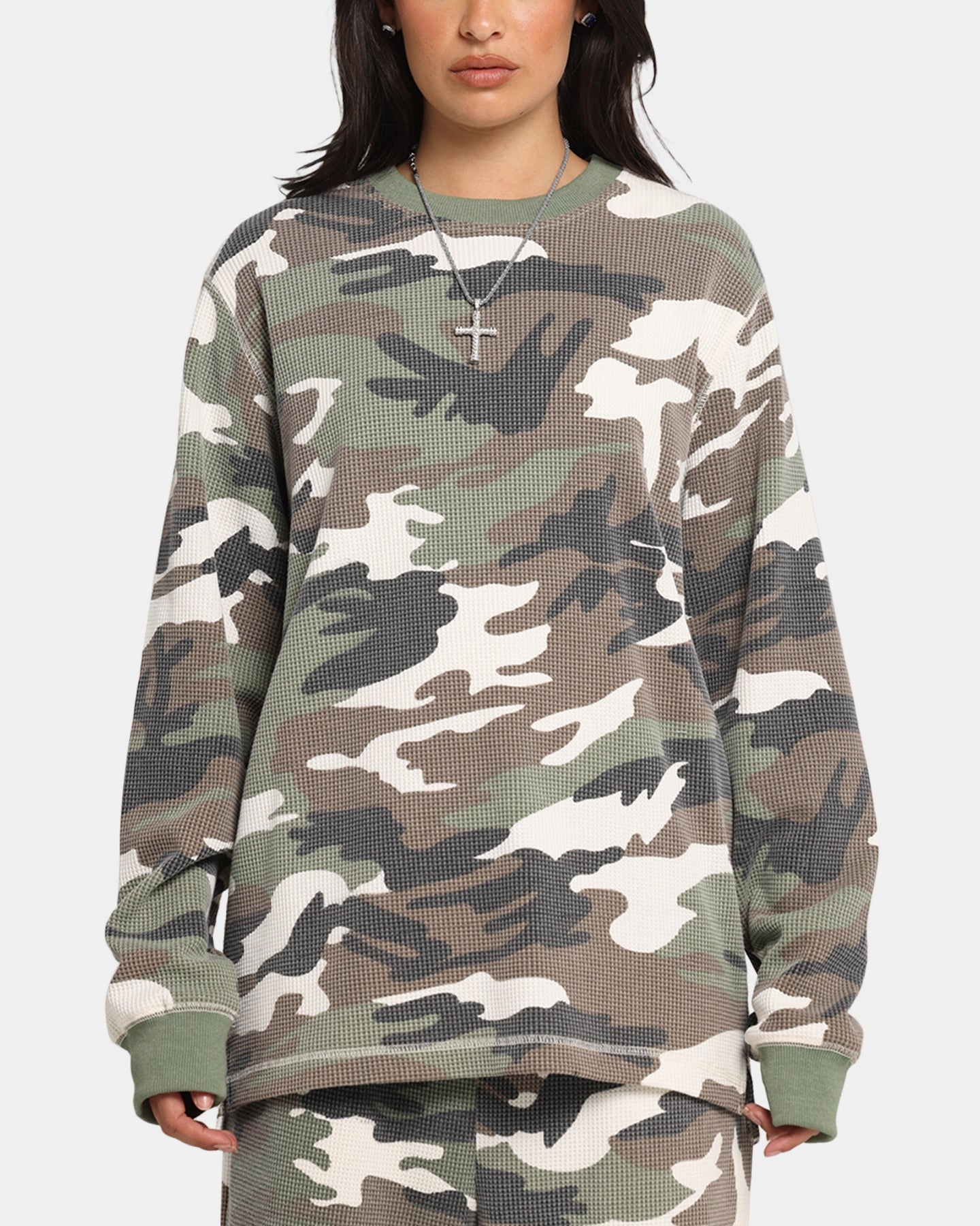 Casual Comfort Fit XXIII Printed Thermal Long Sleeve T-Shirt Camo
