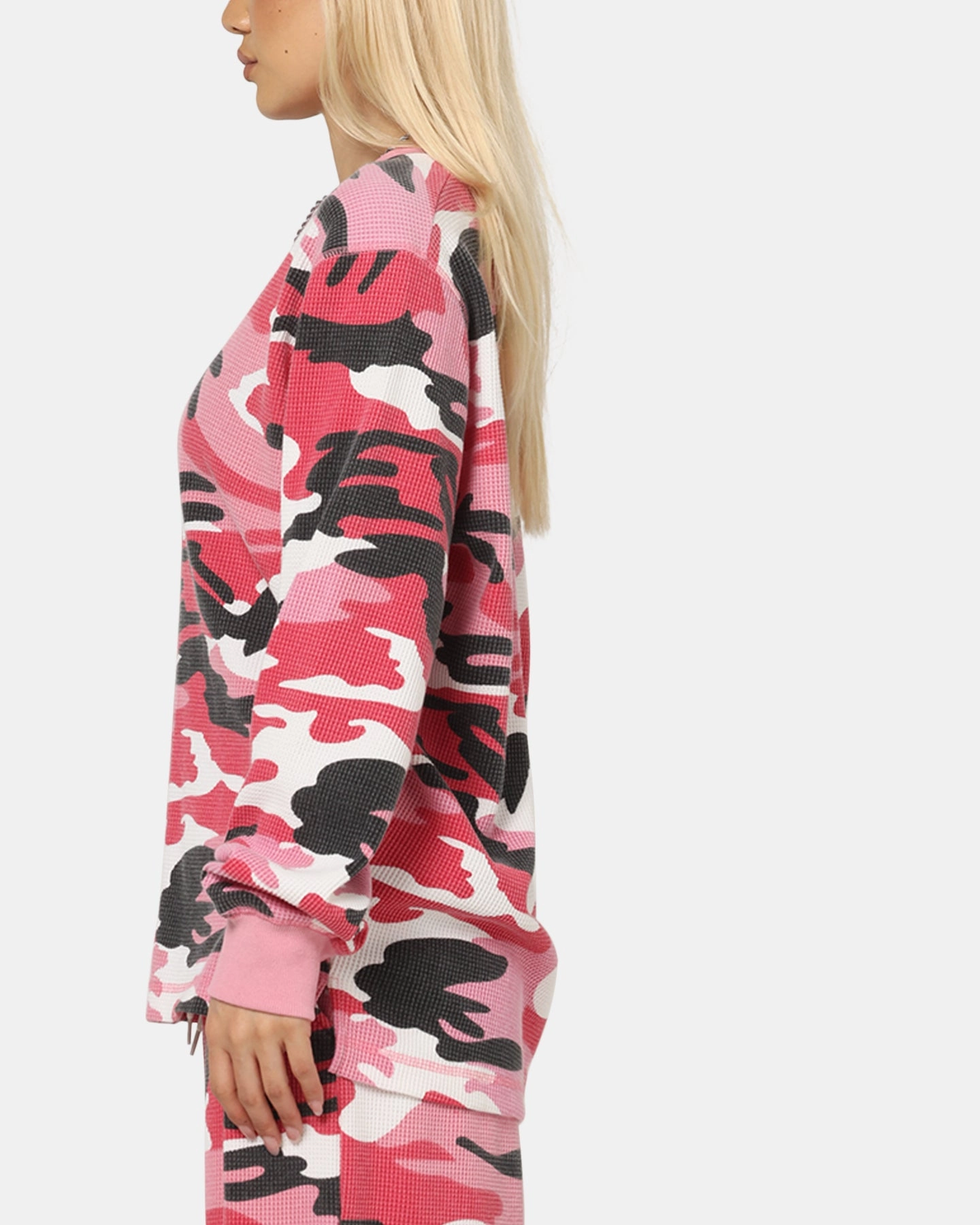 Bohemian freedom Comfortable Stretch XXIII Printed Thermal Long Sleeve T-Shirt Pink Camo