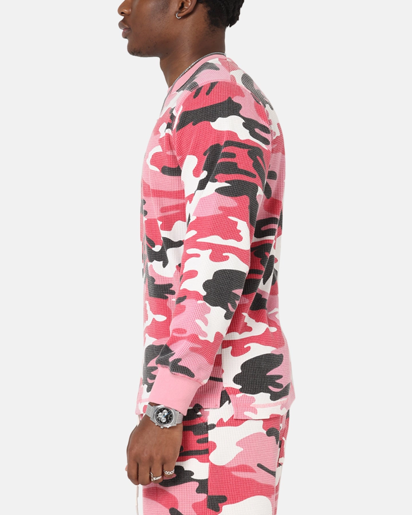 Teenager coolness Comfortable Piece XXIII Printed Thermal Long Sleeve T-Shirt Pink Camo