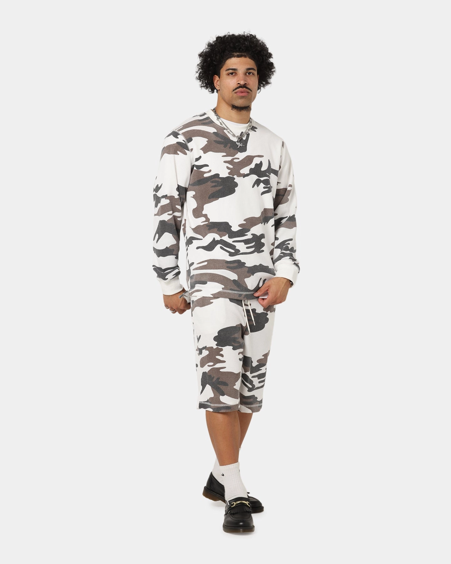 XXIII Printed Thermal Long Sleeve T-Shirt Snow Camo Halloween