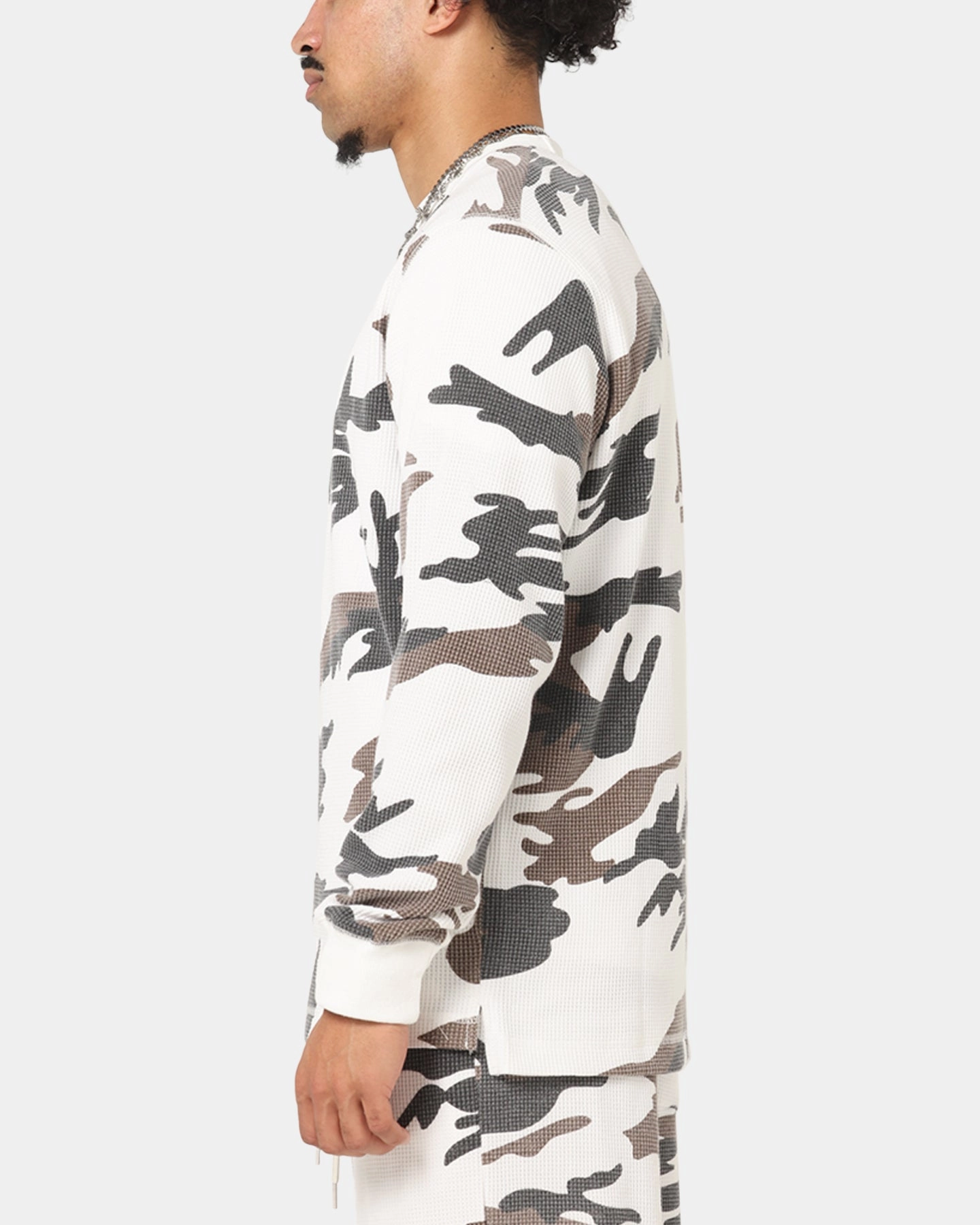 XXIII Printed Thermal Long Sleeve T-Shirt Snow Camo Minimalist fashion
