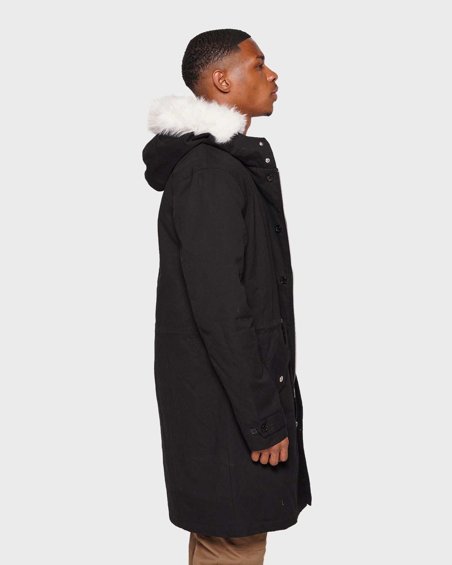 Occasion XXIII Qader Fur Collar Jacket Black