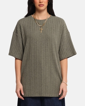 Fun Prints XXIII Rib Knit T-Shirt Olive Marle