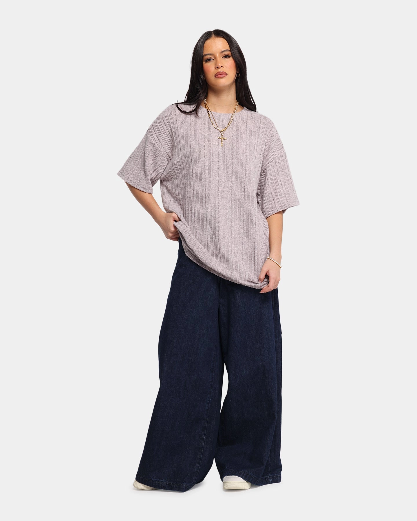 Sustainable Material Blend XXIII Rib Knit T-Shirt Pink Marle