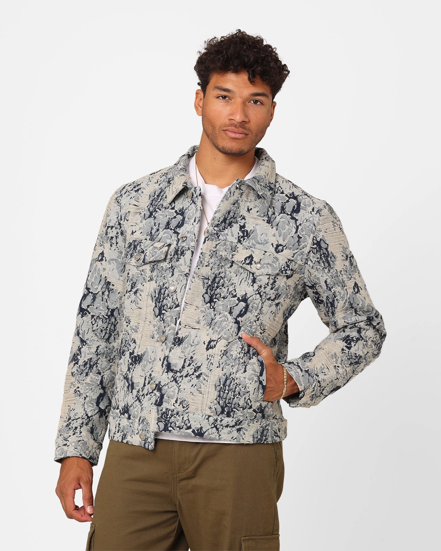 XXIII Rosa Jacquard Jacket Blue Option Infrastructure