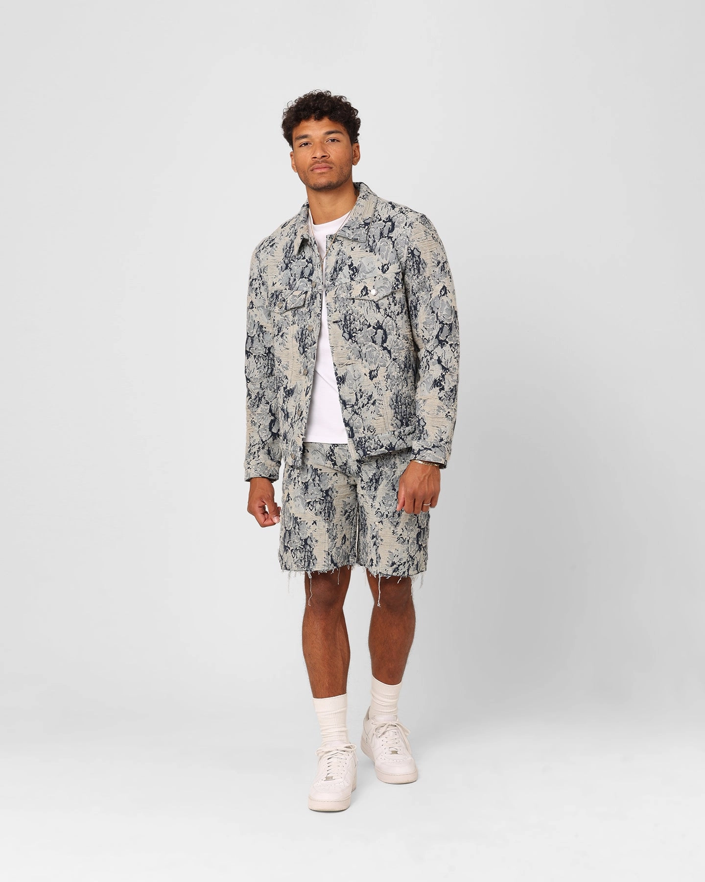 Trend Essential men's option XXIII Rosa Jacquard Shorts Blue