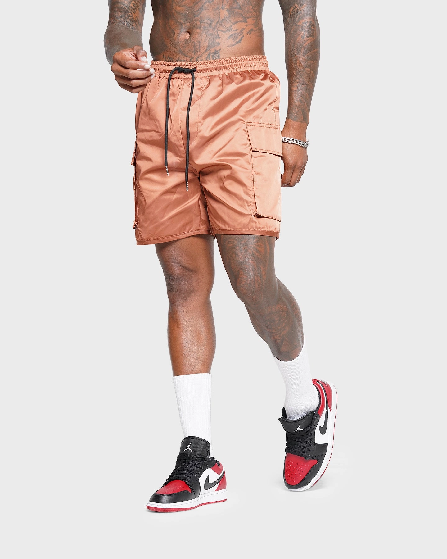 XXIII Sencer Shorts Brown Anti Snag Fabric rayon fabric