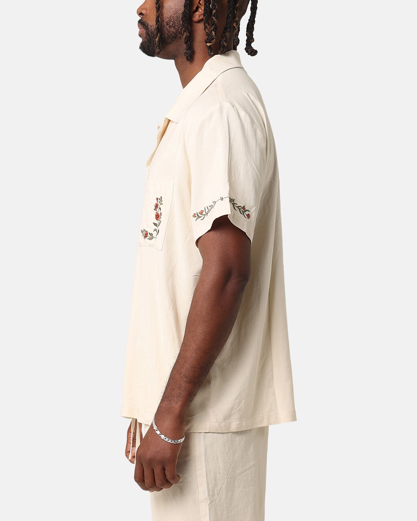 Thermal regulation Coffee Run XXIII Serene Linen Button Up Shirt Off White