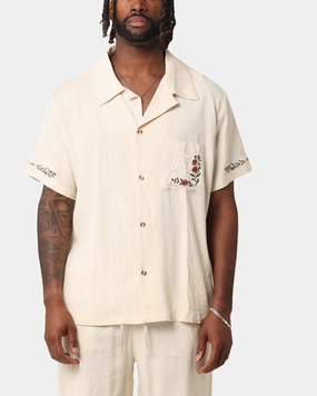 XXIII Serene Linen Button Up Shirt Off White Vibrant Colors