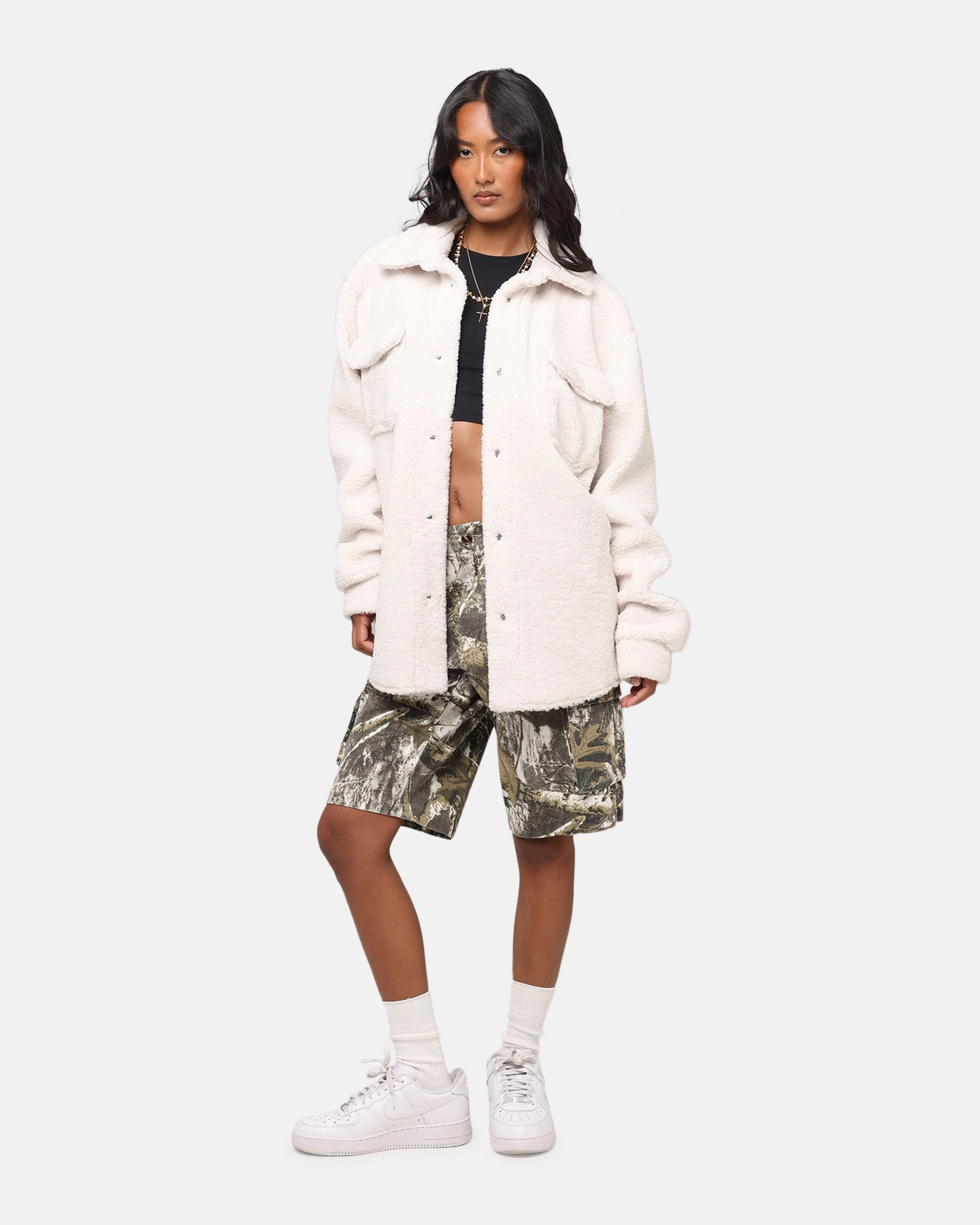 NoiseFreeMaterial Inventory XXIII Shearling Fur Jacket Cream