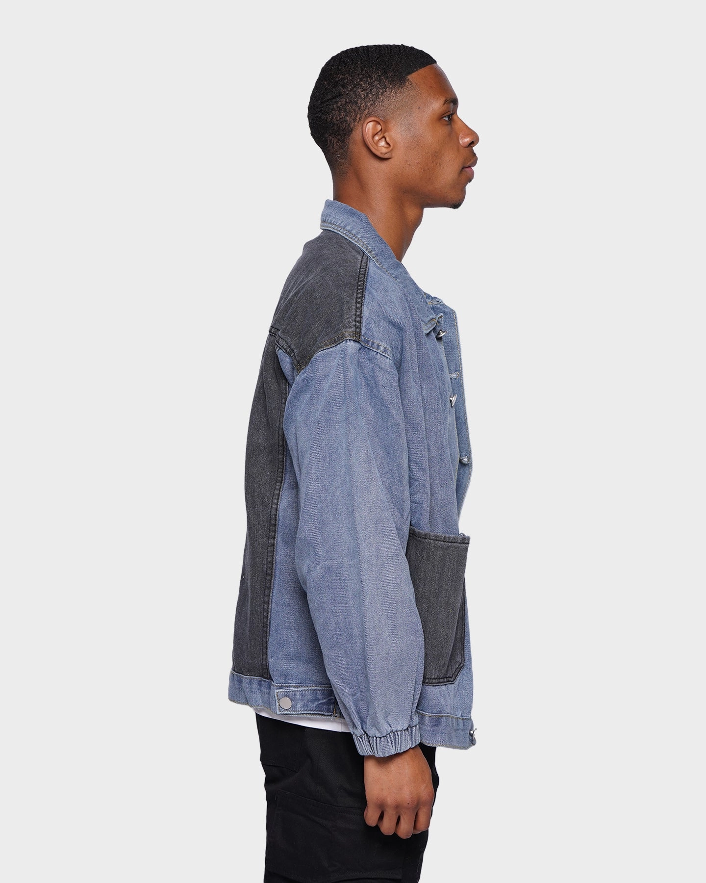 sports event XXIII Silves Patchwork Denim Shirt Blue