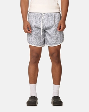 Fresh Look Lounge Fit XXIII Squiggle Swim Shorts Grey