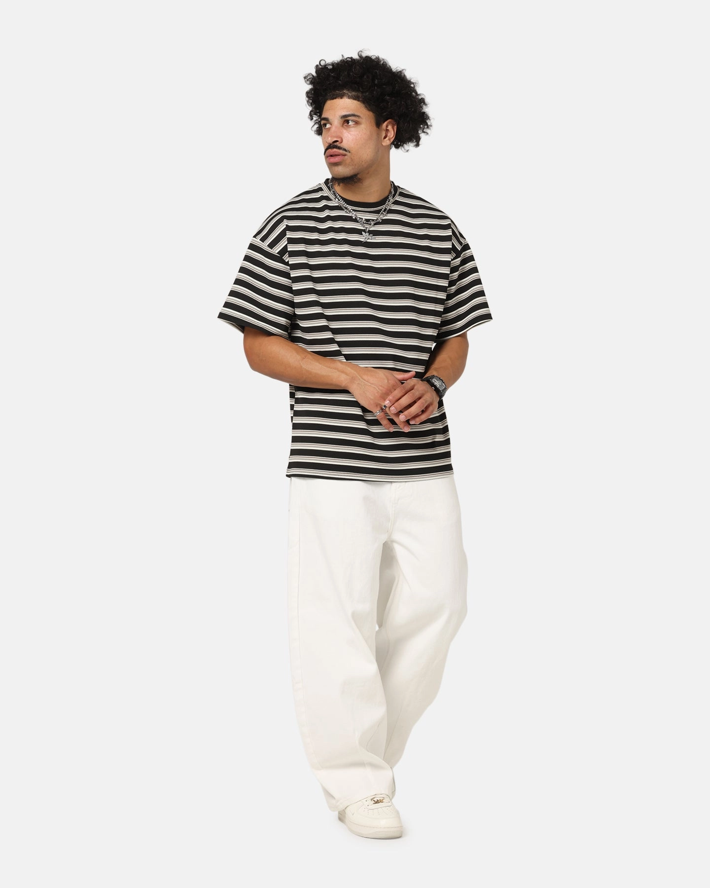 XXIII Standard Stripe T-Shirt Black/Grey Perfect For Relaxing