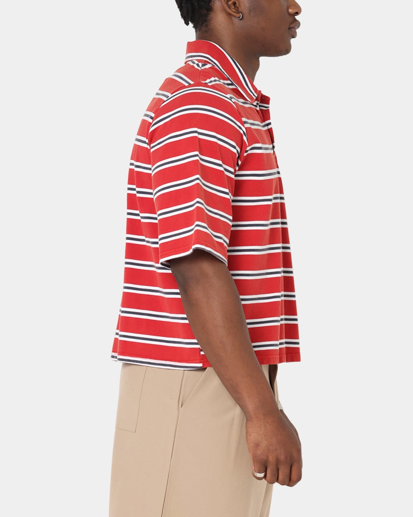 XXIII Striped Polo T-Shirt Red Stripe Layering Staple