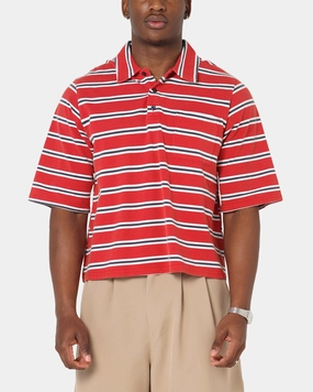 Sporty Look Weekend Brunch XXIII Striped Polo T-Shirt Red Stripe
