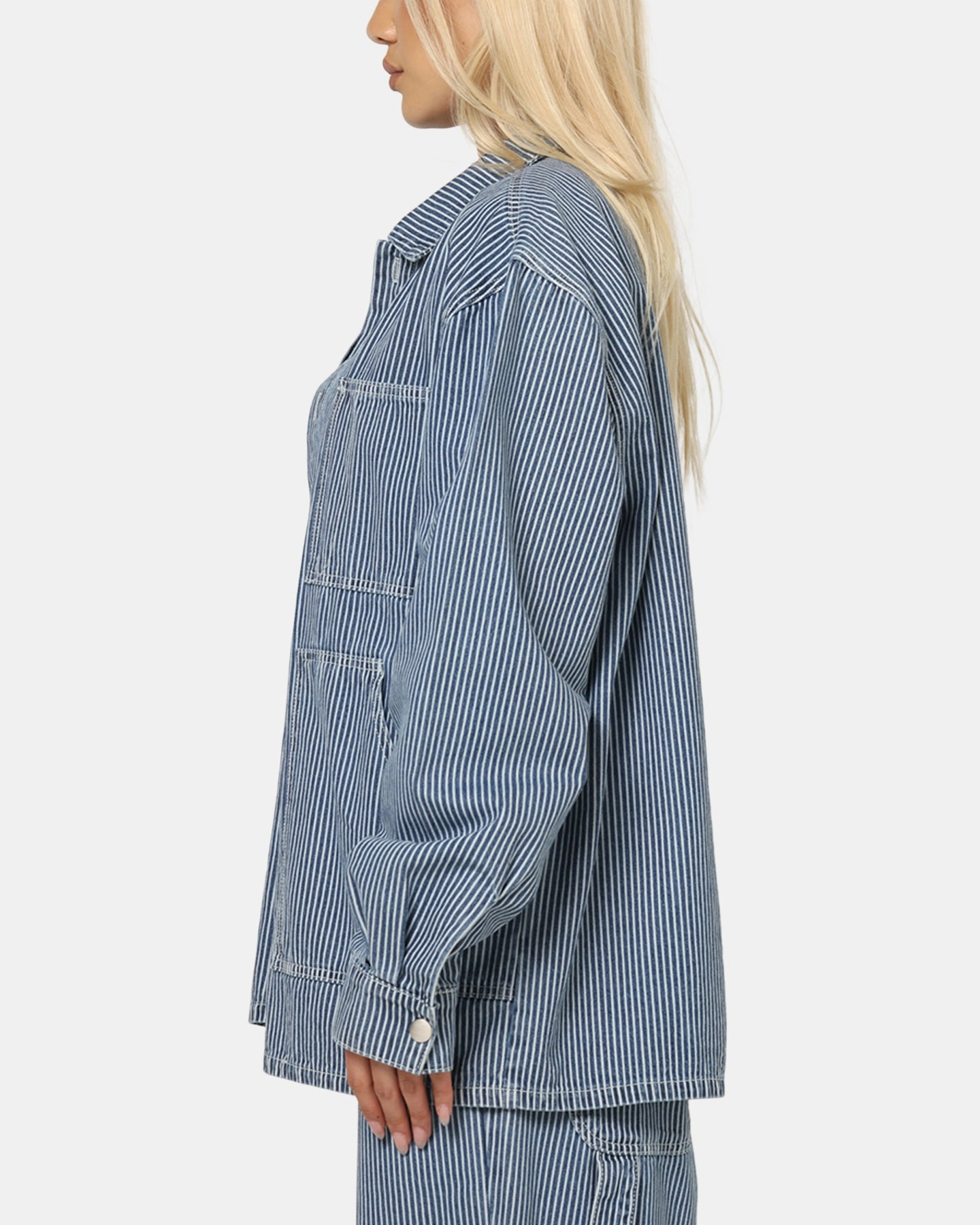 XXIII Striped Work Jacket Navy Stripe Thrive