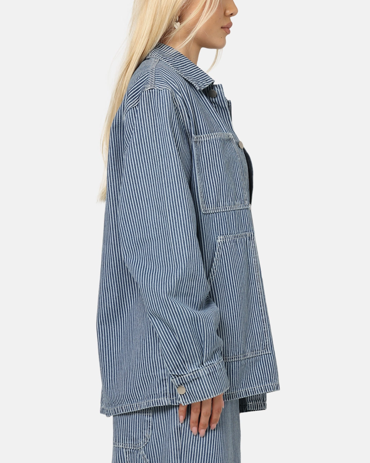 XXIII Striped Work Jacket Navy Stripe Everyday Use