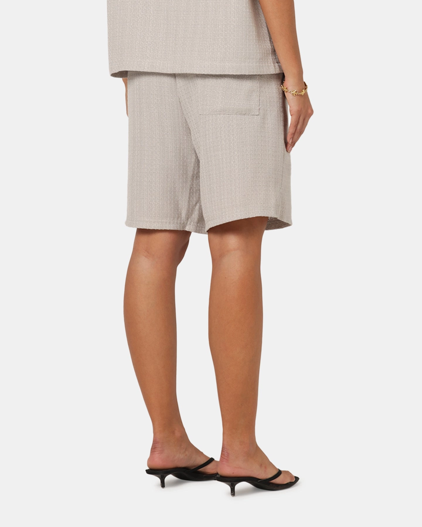 XXIII Textured Shorts Stone Ultra Soft Touch