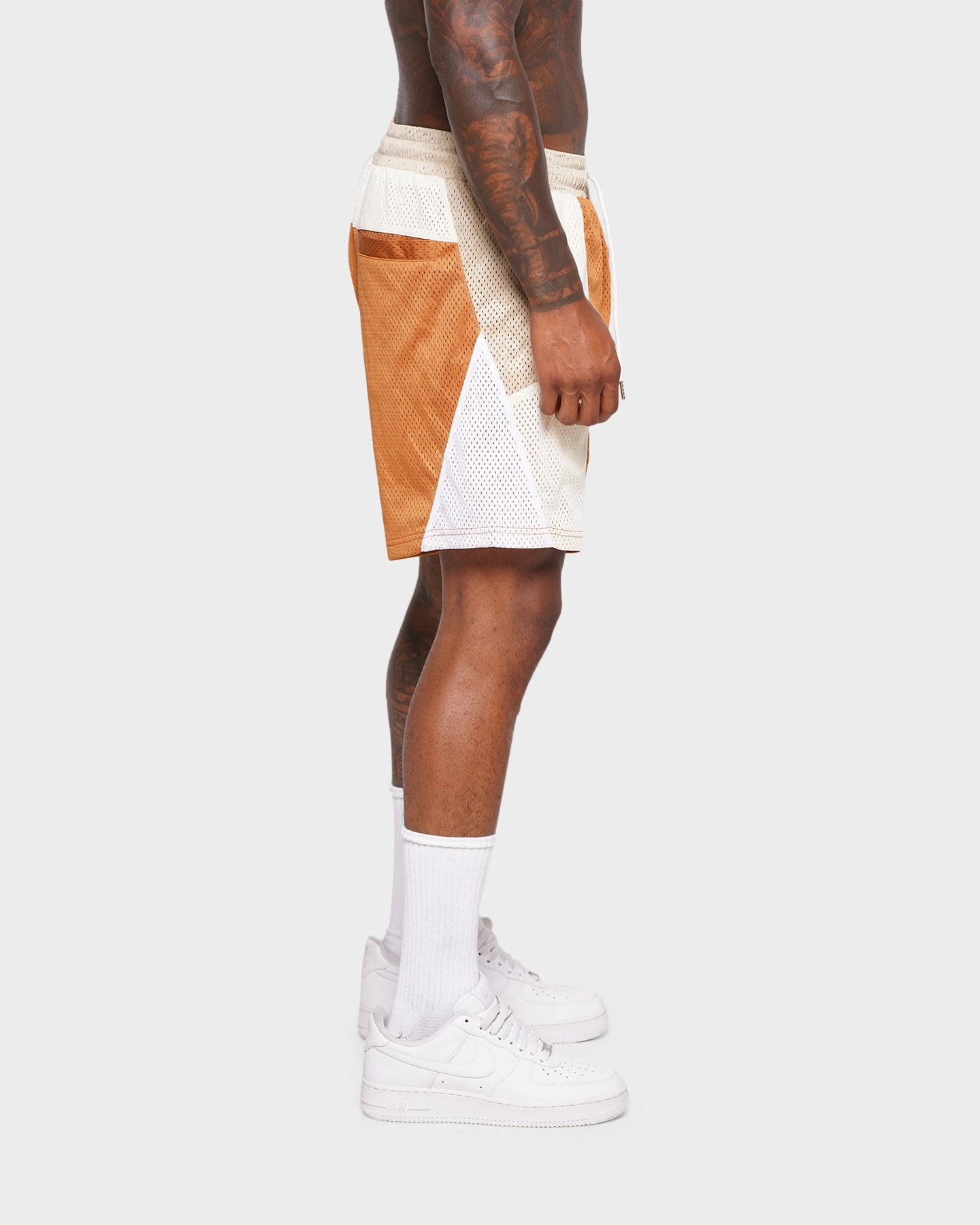 Nylon shorts XXIII Thomas Colour Block Shorts Brown/Beige