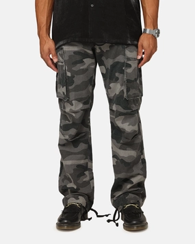XXIII Torrent Cargo Pant Washed Black Camo Raw edge