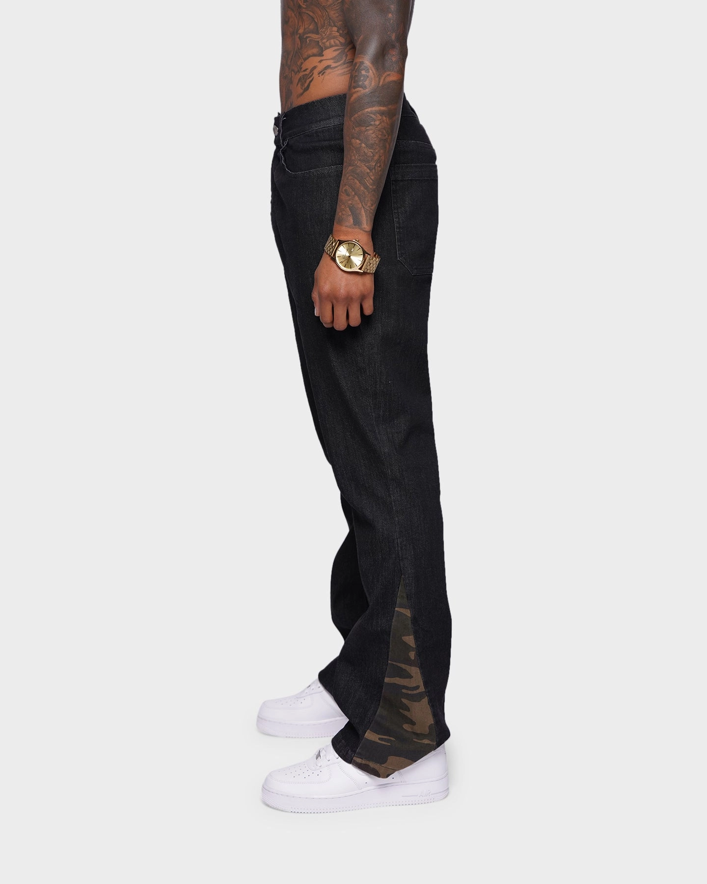 XXIII Valur Camo Flare Jeans Black/Camo Anti Odor Fabric Treatment