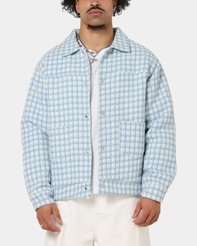 Light Reflective XXIII Waffle Jacket Blue Check