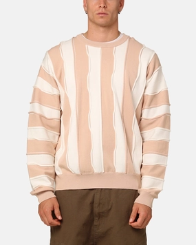 XXIII Wavy Slouch Sweater Cream/White Stylish Basics Non Bulky Profile