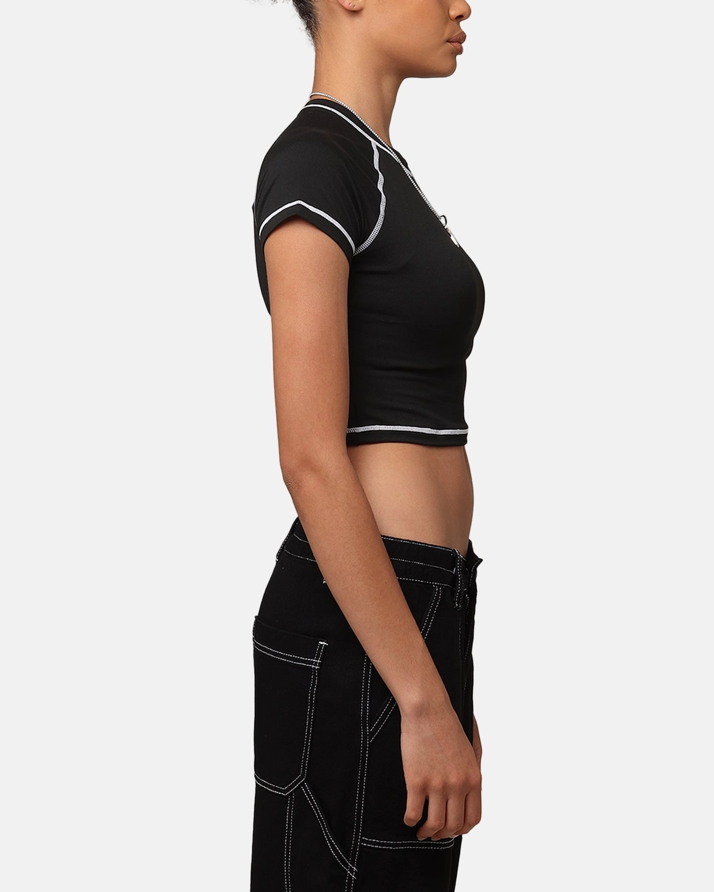 AllDay Comfort Stylish Comfort XXIII Women's Boiler Room Crop T-Shirt Black