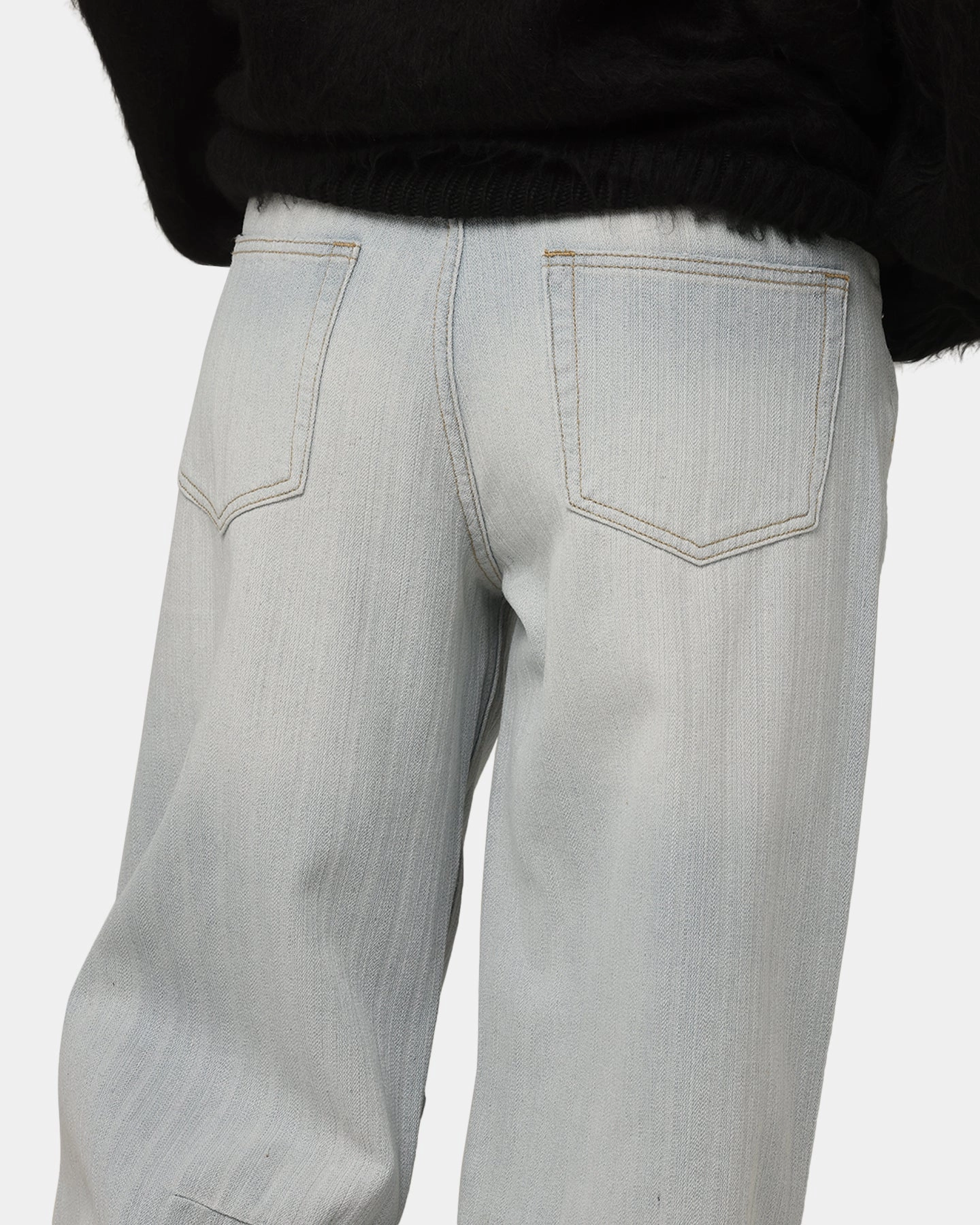 Clean Piece XXIII Women's Buckle Baggy Jeans Light Blue Denim