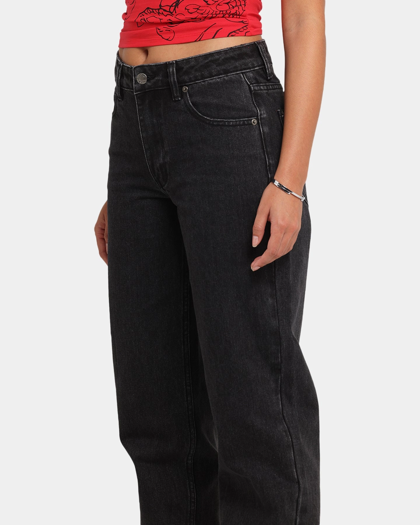 No Iron Wear XXIII Women's High Rise Relaxed Jeans Washed Black