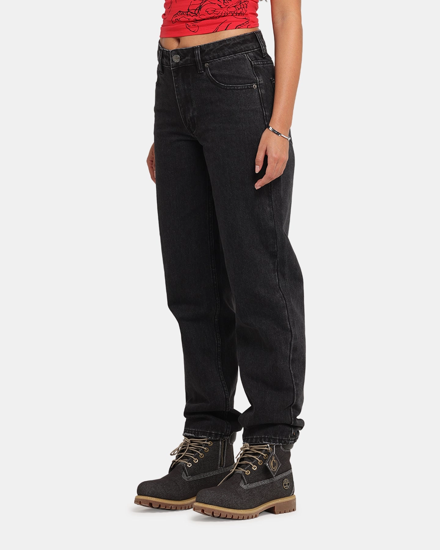 Timeless Edge XXIII Women's High Rise Relaxed Jeans Washed Black