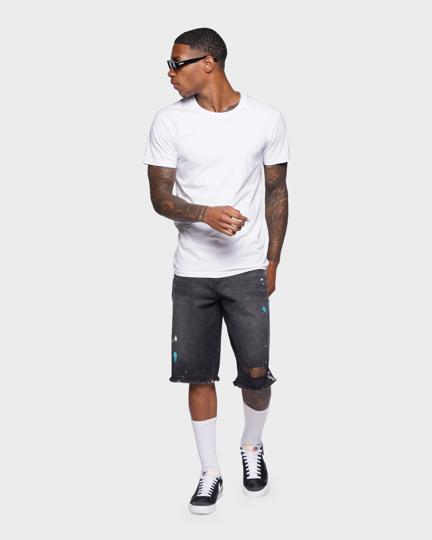 Temperature Regulating Material XXIII Wylie Paint Shorts Washed Black