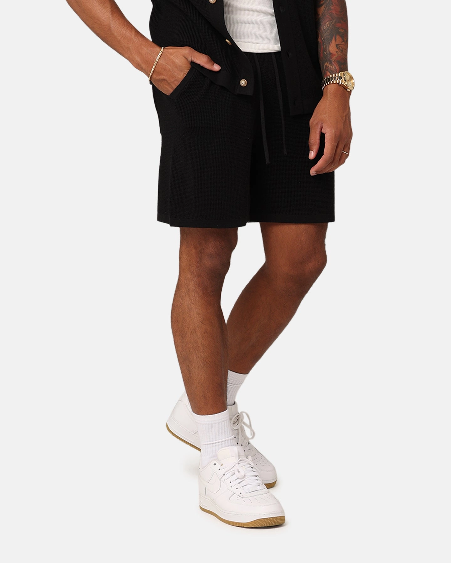 XXIII Zyair Knit Rib Shorts Black Breeze Friendly lounging clothes