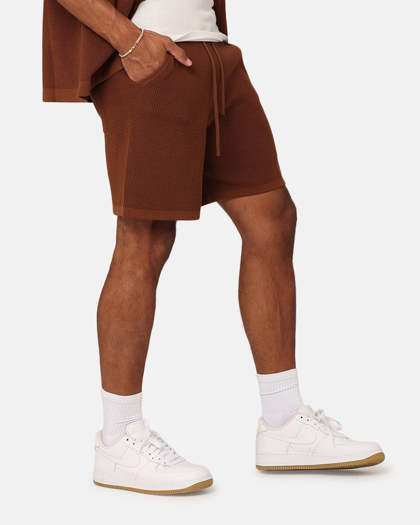 Cool Breeze Non Irritating Tags XXIII Zyair Knit Rib Shorts Brown