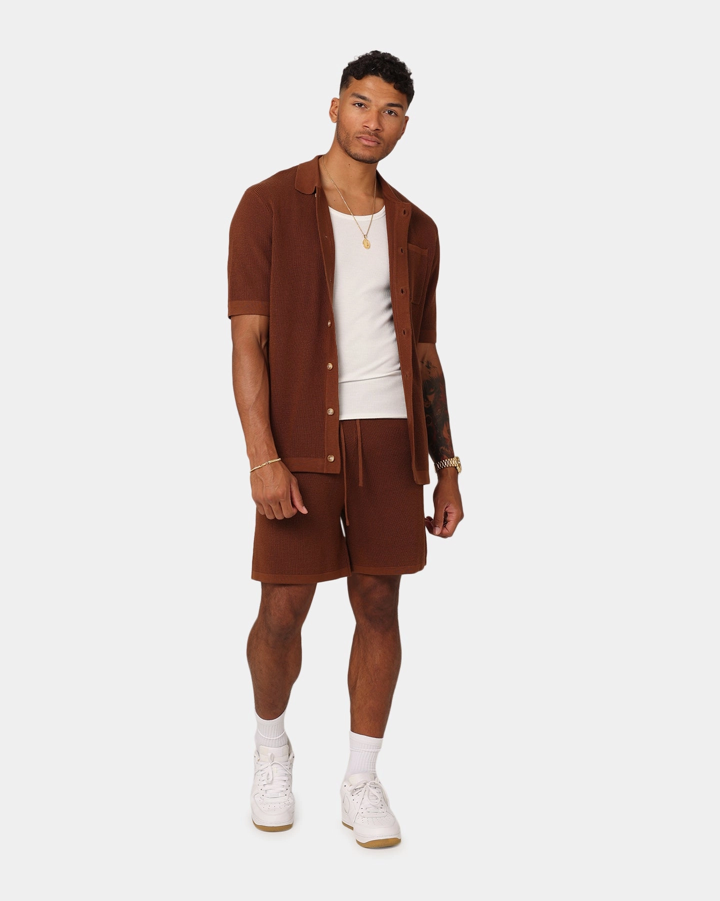 High-End Quality Sport Friendly XXIII Zyair Knit Rib Shorts Brown
