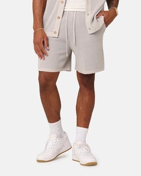 Antibacterial first day of school XXIII Zyair Knit Rib Shorts Stone
