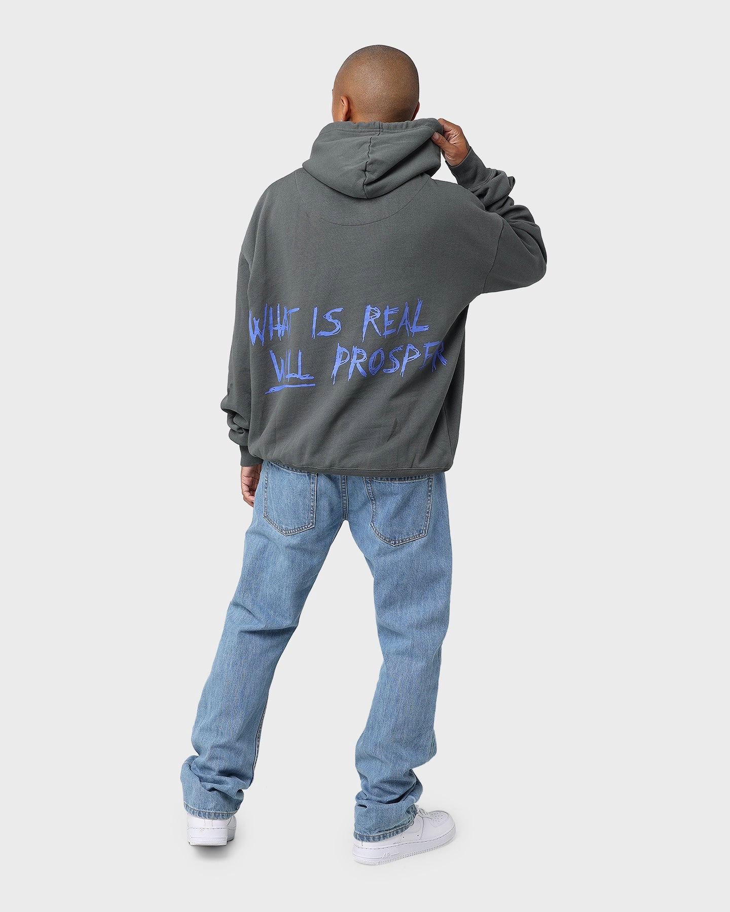 XXXTentacion Prosper Hoodie Grey Warm Insulation Convertible Features
