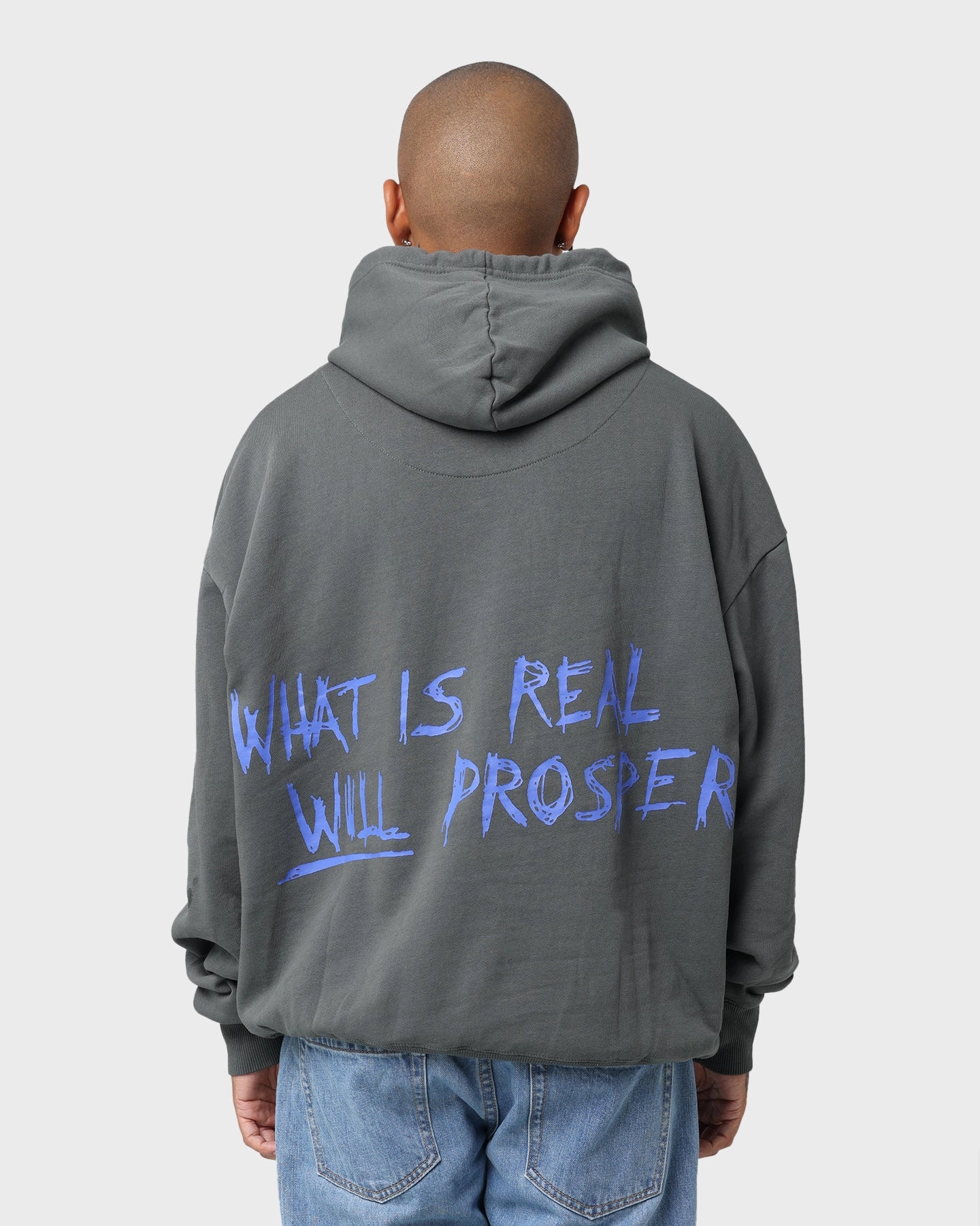 Stand Up Collar XXXTentacion Prosper Hoodie Grey