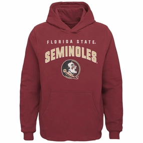 Eco Friendly Material Adaptable Outerstuff Kid's Florida State Seminoles/Seminole Logo Hooded Fleece - Garnet