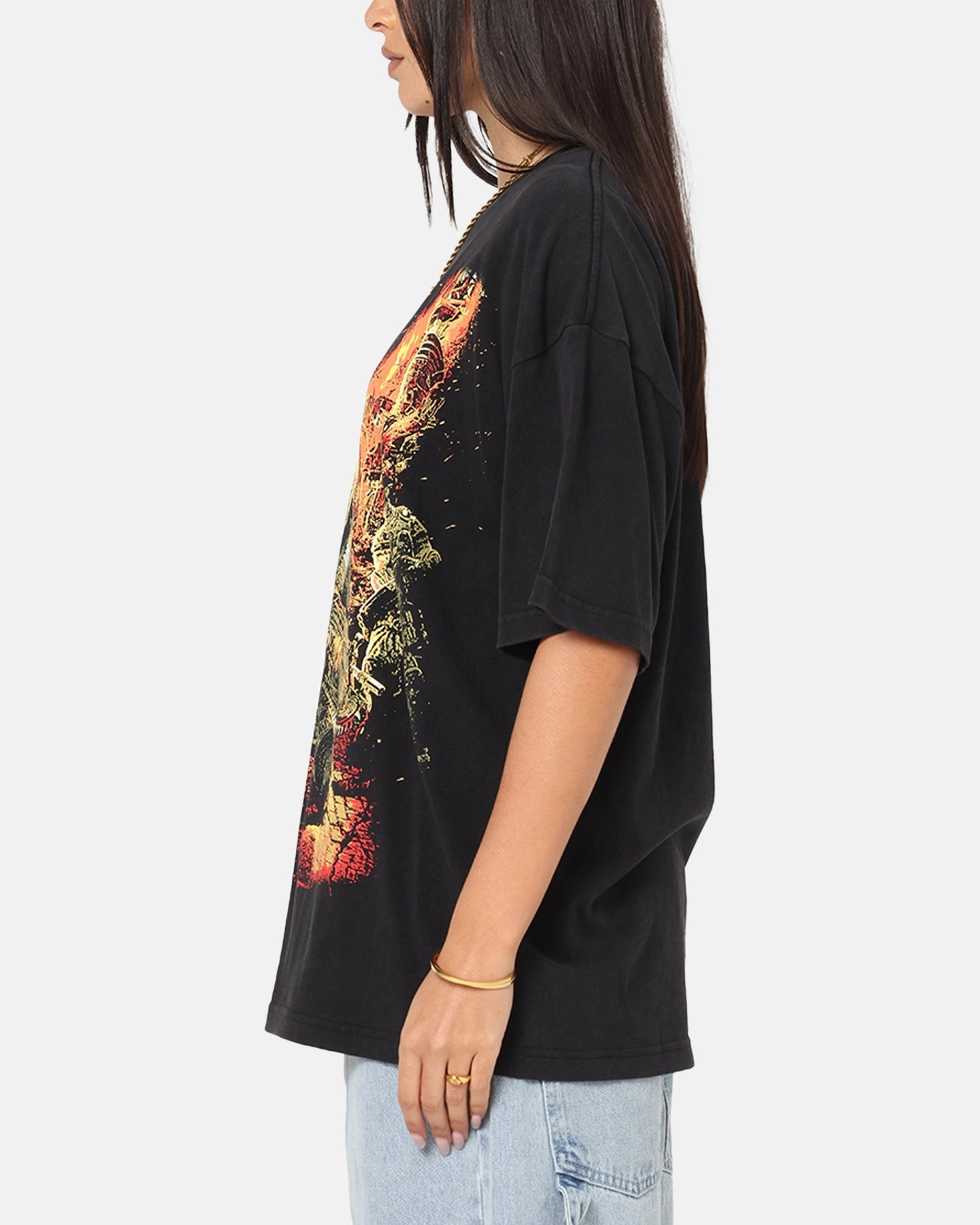 73 Studio X Gears Of War '06 Gears Of Wear Vintage T-Shirt Black Acidwash Premium Material