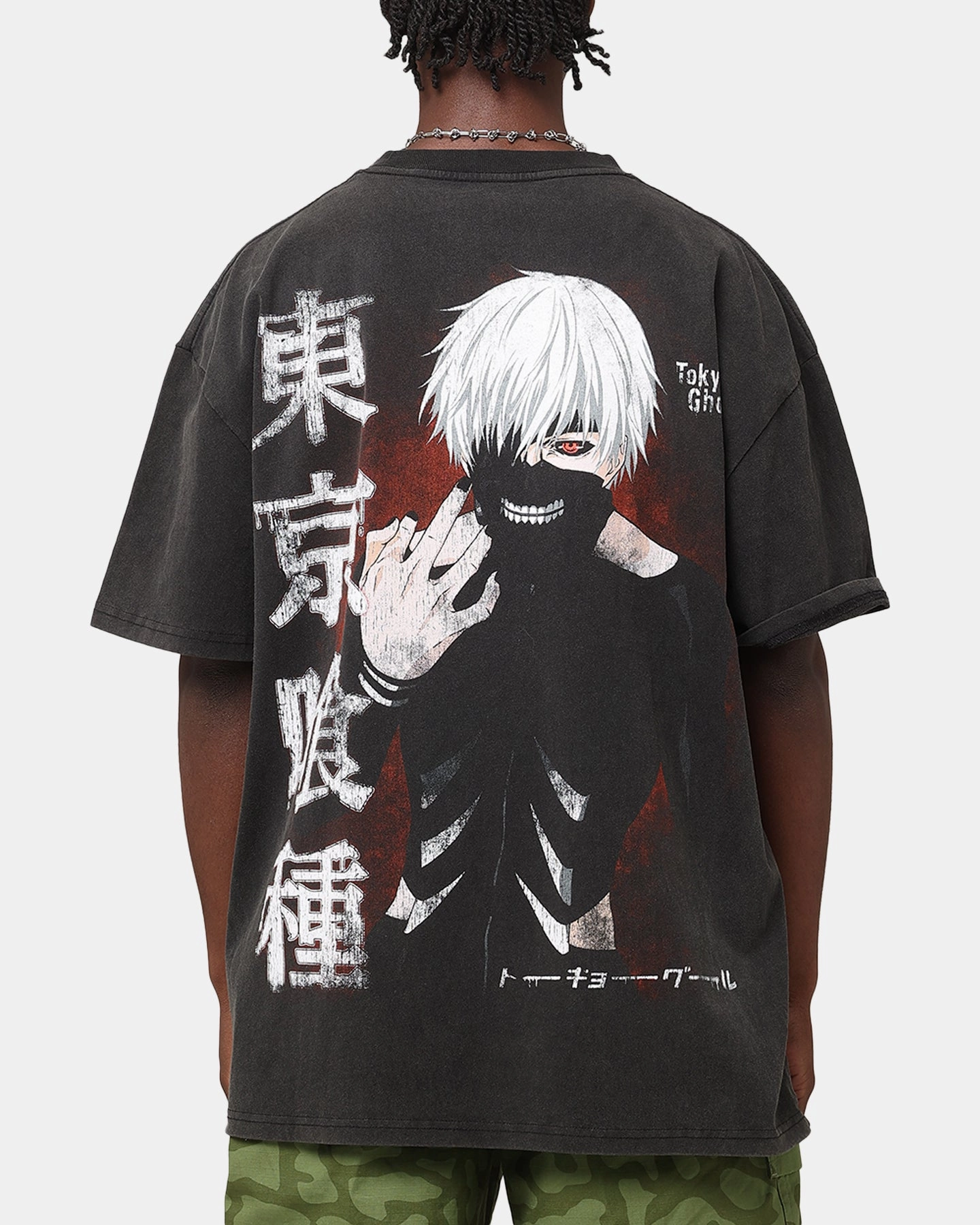 in demand Travel Light Goat Crew X Tokyo Ghoul Kaneki Heavy T-Shirt Vintage Black