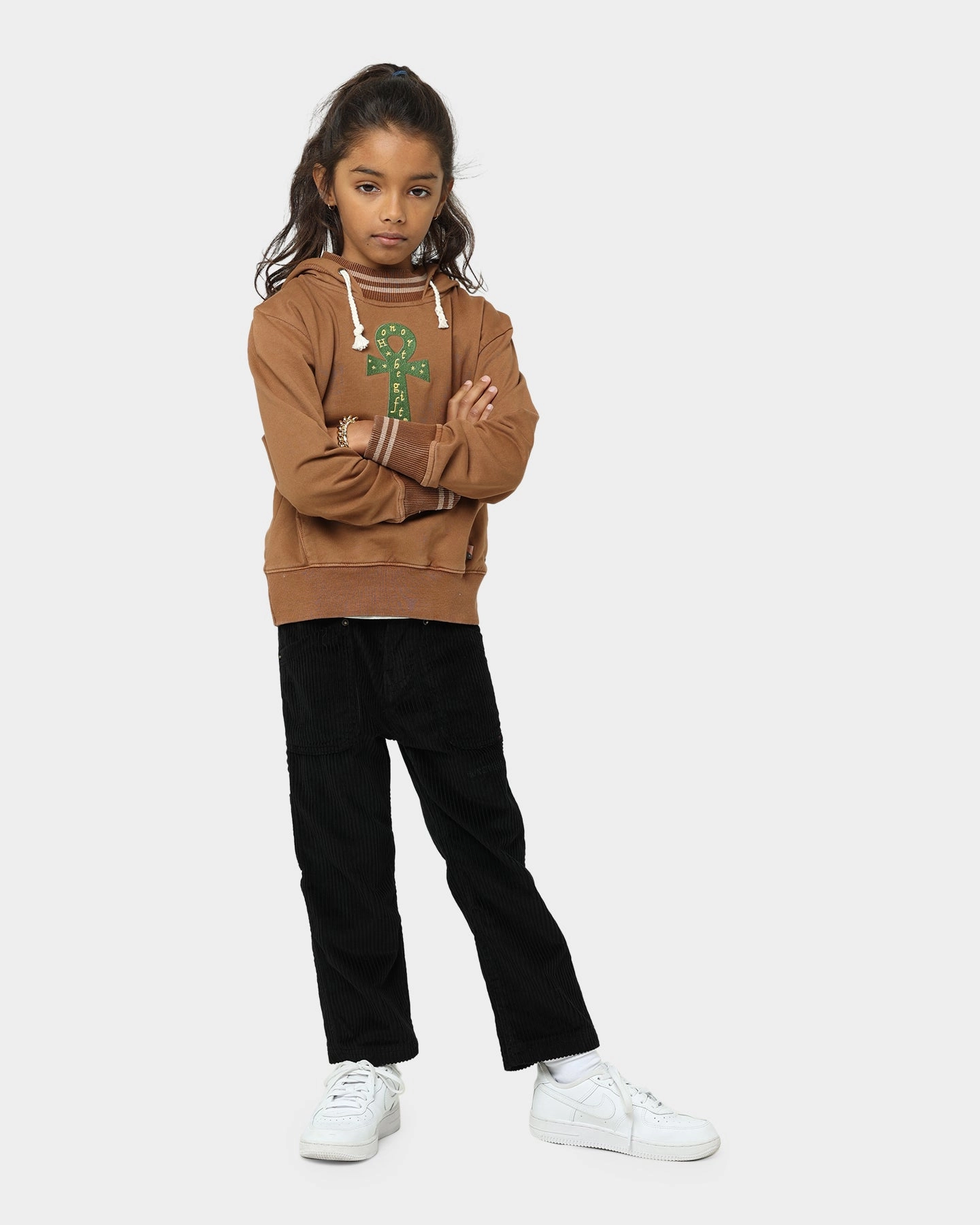 Honor The Gift Kids' Fall Higher Power Hoodie Brown Occasion Protective Padding