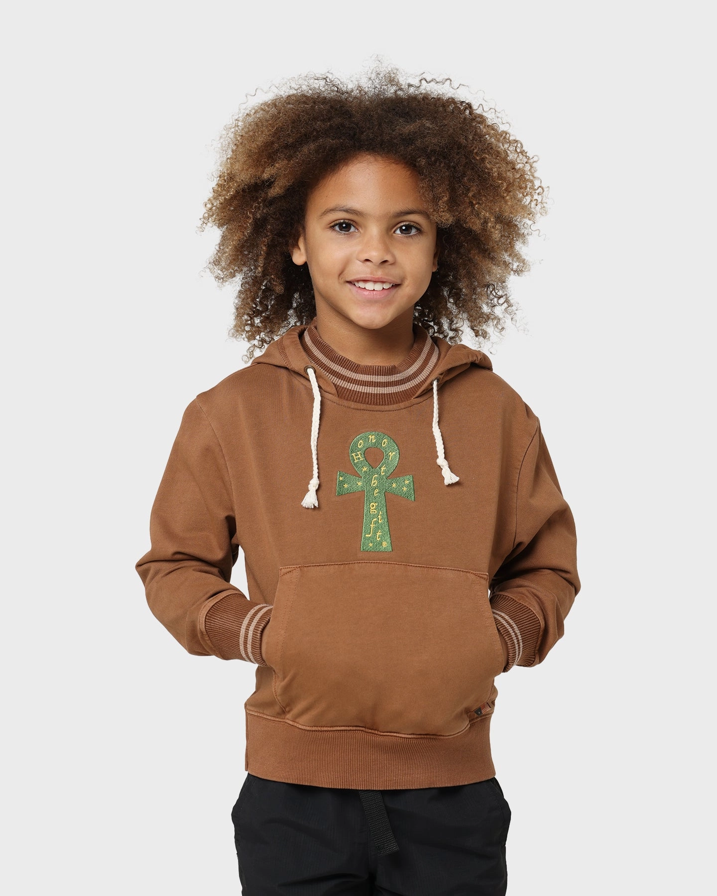 Roll HydrationCompatible Pocket Honor The Gift Kids' Fall Higher Power Hoodie Brown