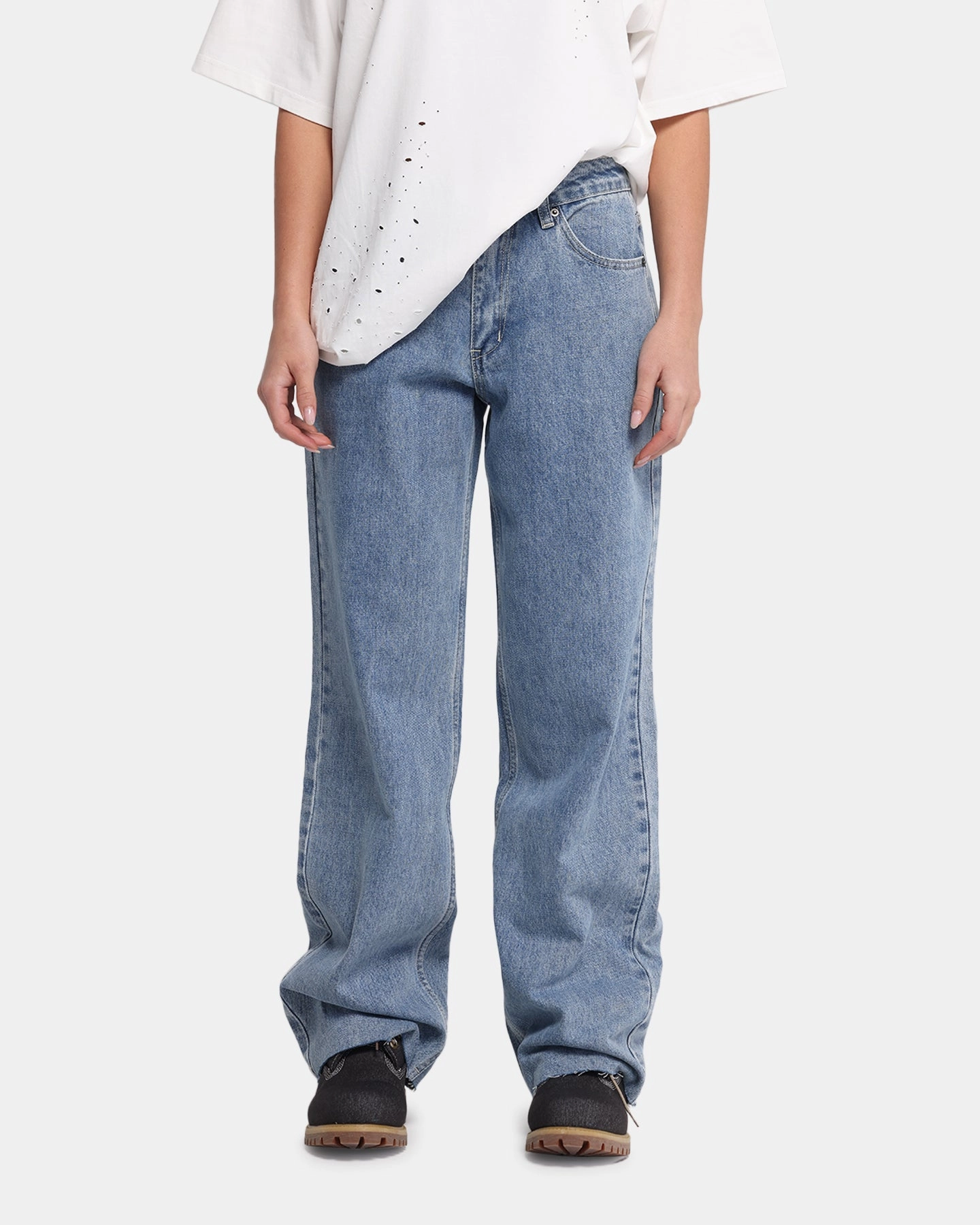 Outdoor Outfit Anti Bacterial Treatment XXIII Women's Baggy Jeans Blue Denim